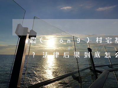 農(nóng)村宅基地房屋到底能不能買？法律后果到底怎么樣？（最高院已明確）